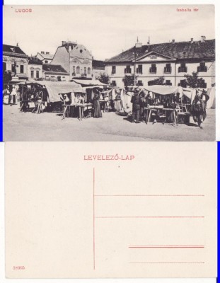 Lugos, Lugoj (Timis) -Piata- rara- animata foto