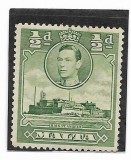 Malta - Regele George VI si Teme locale, 1935 - valoare neobliterata