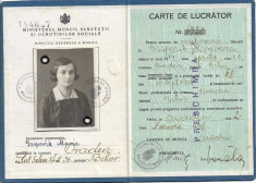 Carte de lucrator pentru meseria de croitoreasa, 1938, Oradea foto
