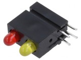 LED Roșu/Galben 2,8mm 2 Diode 2mA 60&deg;