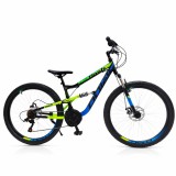 Cumpara ieftin Bicicleta DHS Polar Flash 26 inch full suspension, 18 viteze, negru