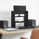 vidaXL Suport pentru Birou Monitor Stejar Negru 40 x 17 x 41 cm 8003921