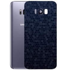 Set Folii Skin Acoperire 360 Compatibile cu Samsung Galaxy S8 Plus (2 Buc) - ApcGsm Wraps HoneyComb Blue