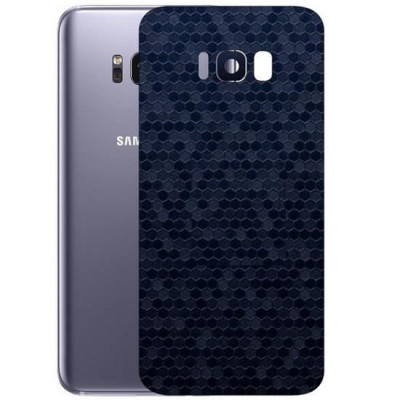 Set Folii Skin Acoperire 360 Compatibile cu Samsung Galaxy S8 Plus (2 Buc) - ApcGsm Wraps HoneyComb Blue foto