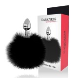 Darkness Anal-Plug Anal Extra cu Coada Negru 7 cm
