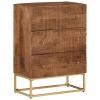 VidaXL Dulap cu sertare 55x30x76 cm, lemn masiv de mango și fier 371995