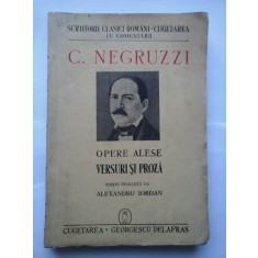 OPERE ALESE * VERSURI SI PROZA (1941) - C. NEGRUZZI