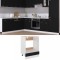 Gossi dulap pentru cuptor, negru, 60x46x81,5 cm, lemn prelucrat