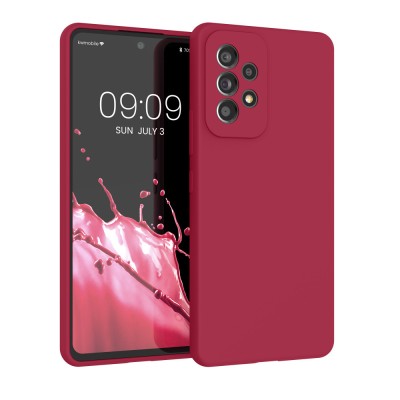 Husa Kwmobile pentru Samsung Galaxy A53 5G, Silicon, Rosu, 57835.229 foto