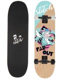 Skateboard mare din lemn copii Stitch 31 inch, 79 cm Cod:59099SV