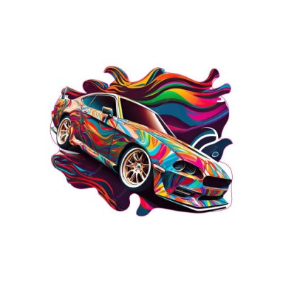 Abtibild &amp;quot; MASINA COLORATA &amp;quot; Cod:TAG 068 / T4 Automotive TrustedCars foto