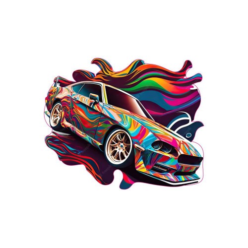 Abtibild &quot; MASINA COLORATA &quot; Cod:TAG 068 / T4 Automotive TrustedCars