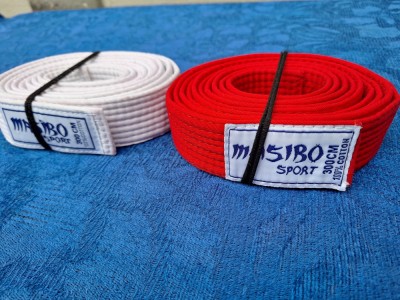 Karate | Centura Antrenament Masibo Sport | alb*rosu 300 cm** foto