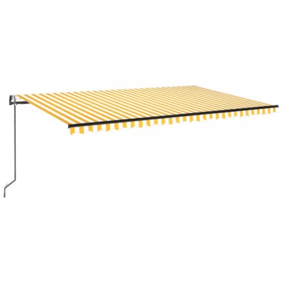 Copertina automata cu senzor vant&amp;amp;LED, galben/alb, 500x300 cm foto