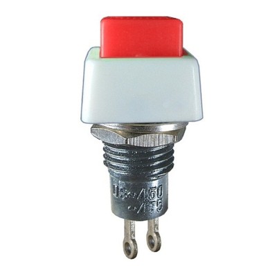 Intrerupator cu retinere, rosu, 2A, 250V, 32x15mm, 124703 foto