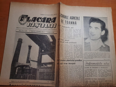 flacara iasului 18 noiembrie 1964-articol textila rosie iasi foto
