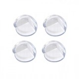 Set 4 bucati protectii pentru colturi ascutite, silicon, 3 x 3 x 3 cm, transparent, Oem