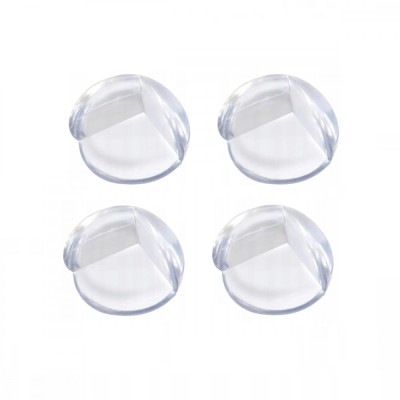 Set 4 bucati protectii pentru colturi ascutite, silicon, 3 x 3 x 3 cm, transparent foto
