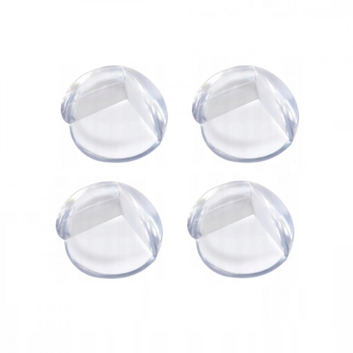 Set 4 bucati protectii pentru colturi ascutite, silicon, 3 x 3 x 3 cm, transparent