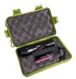 Lanterna LED USB T6 CREE 5W, Aluminiu, 3 Moduri, Zoom, Husa, Curea, 12.5cm, 100.000 ore
