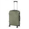 Valiză TraveLux Pro de dimensiuni medii, cu carcasă rigidă, 68x45x25 cm, verde ulei, Leziter
