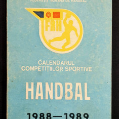 sport HANDBAL Calendarul Competitiilor Sportive 1988-1989 Uz Intern CNEFS FRH