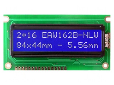 Display LCD Alfanumeric 16x2 Albastru 84x44mm foto
