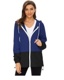 Cumpara ieftin Jacheta de ploaie pentru femei Durio, usoara, respirabila, pliabila, negru albastru, 3XL - OUTLET
