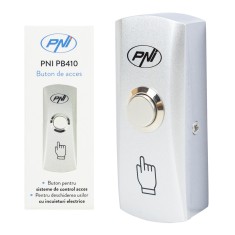 Resigilat : Buton de acces PNI PB410, contact iesire NO/COM, max. 12V/24V 0.5A, al
