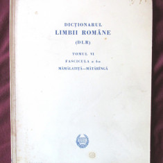 DICTIONARUL LIMBII ROMANE (DLR) - Tomul VI, Fascicula a 4-a - Academia Romana