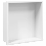 Cumpara ieftin Nisa de dus, alb mat, 32x32x9 cm, otel inoxidabil