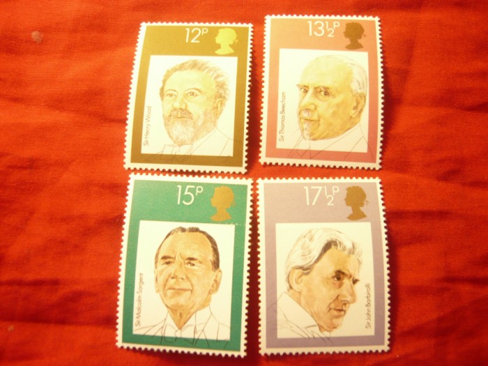 Serie Marea Britanie 1980 - Personalitati Muzica , 4 valori