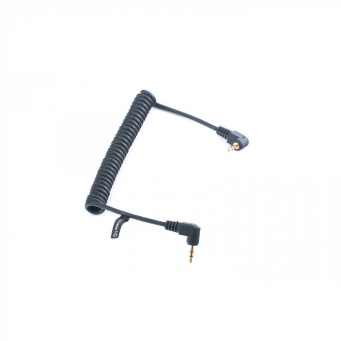 Cablu sync / remote 2.5 &ndash; 3.5mm spiralat 30-100cm