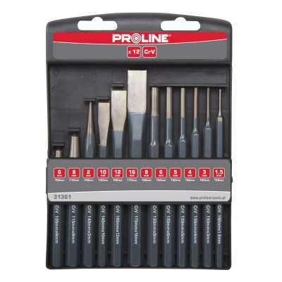 SET DALTI-DORNURI-PUNCTATOARE CR-VA PENTRU METAL - 12P. foto