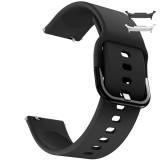 Curea din silicon compatibila cu Samsung Galaxy Watch8 44mm, Black Coal