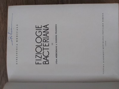 Fiziologie Bacteriana Lydia Mesrobeanu foto