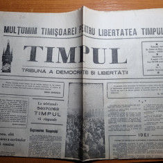 ziarul timpul 13 ianuarie 1990 - anul 1,nr. 1 - prima aparitie a ziarului