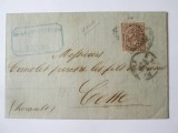 Rară! Scrisoare istorică comercială de afaceri circulată Napoli-Sete 1876