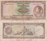 1971 (17 VIII), 100 Bol&iacute;vares (P-48h) - Venezuela