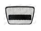 Grila radiator masca fata Audi A6 (C6), 10.2008-03.2011, Model RS6, vopsit negru lucios; fara emblema; Tuning, B-Series