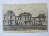 Romania-Chisinau:Liceul nr.3 de baeti,carte poșt.circ.1927 cu francare deosebita