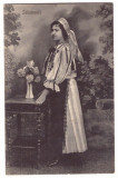 4925 - SALISTE, Sibiu, Ethnic woman, Romania - old postcard - used - 1917, Circulata, Printata