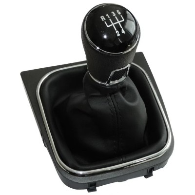 Nuca schimbator viteze cu manson AERZETIX, piele sintetica, compatibil cu Volkswagen Golf VII, 5 viteze foto