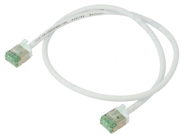 Patch cord U/FTP Cat 8.1 0,5m LSZH alb 32AWG
