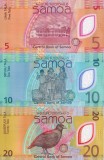 !!! NOU : SAMOA - SET 5 + 10 + 20 TALA (2023) - P 47 , 48 , 49 - UNC / POLIMER