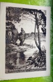 G191-I-Gravura veche deosebita-Telegrama 1929 Deutsche Reiche Post, Leipzig.