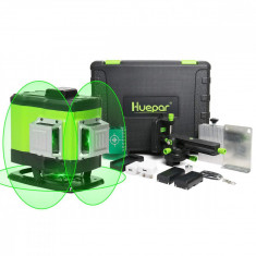 Nivela laser verde Huepar 503DG 3D cu telecomanda ?i carcasa de transport foto