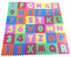 Covor puzzle din spuma Alphabet and Numbers 36 piese foto