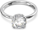 Cumpara ieftin Inel Swarovski Cocktail Stilla, Taietura rotunda, Finisaj argintiu, Marime 50 - SECOND