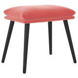 Cumpara ieftin Taburet, roz, 45x29,5x35 cm, catifea